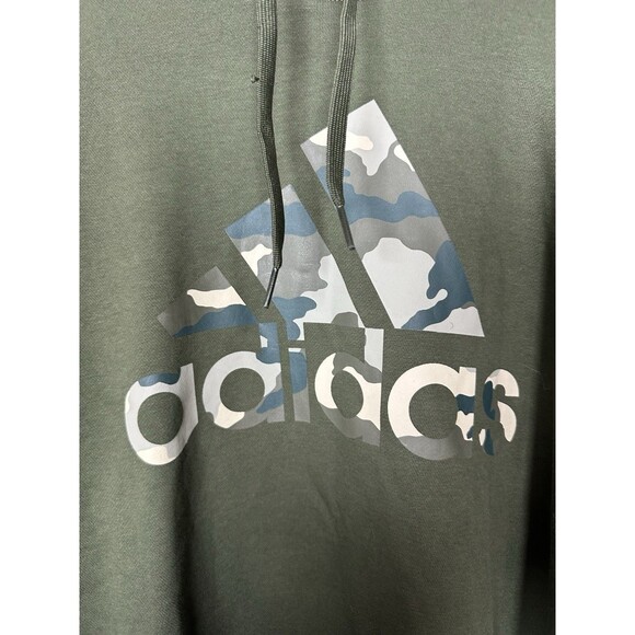 Adidas Men's Army Camouflage Logo Graphic Hoodie Night Cargo Sz 4XLT Big & Tall - Picture 2 of 7